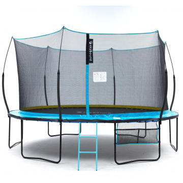 Kein Feder -Trampolin 14ft mit blauem Federkissen